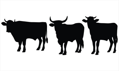 cow silhouette vector
