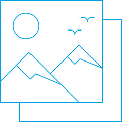 Pictures single vector illustration icon