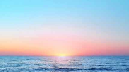 Fototapeta premium Peaceful Sunset Over Calm Ocean