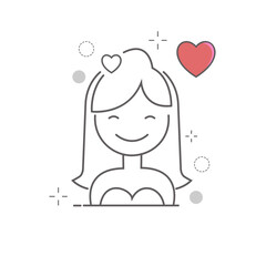Bride vector stock icon illustration