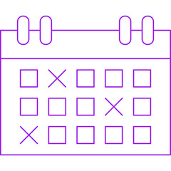 Marked Calendar single vector illustration icon