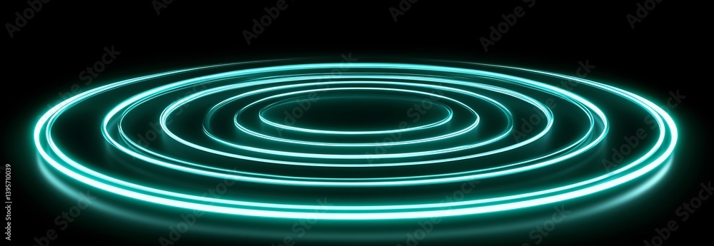 Poster glowing neon fluid lines undulate in a wave-like pattern, evoking a magical energy that permeates th