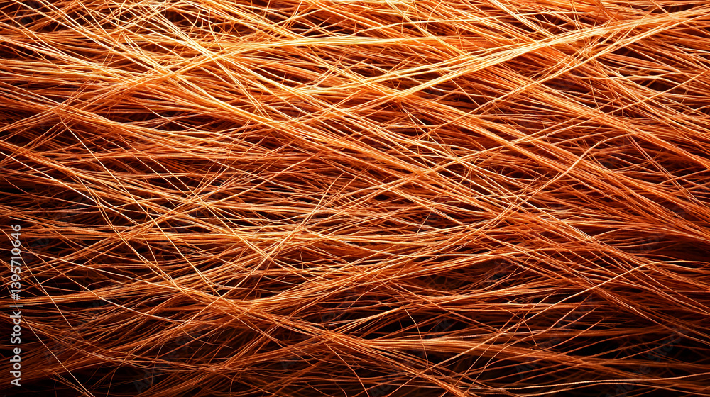 Poster abstract copper threads pattern