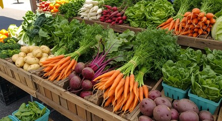 Fresh Farm Vegetables at Farmers Market