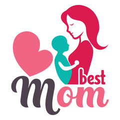 Best mom t shirt design typography 