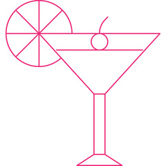 Cocktail Drink single vector illustration icon