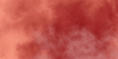 Vibrant red canvas featuring creative combinations of smoky and atmospheric patterns

