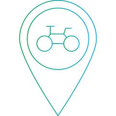 Cycling Location single vector illustration icon
