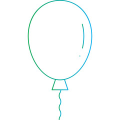 Balloon single vector illustration icon