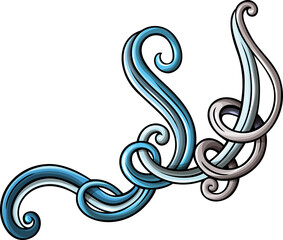 Cartoon decorative curl