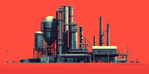 Obraz premium Steel tariffs fueling global trade conflict and rising costs symbolizing heavy industry impact : Global Tariffs Crisis Concept 