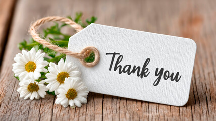 Naklejka premium On the wooden table is a tag with the inscription 