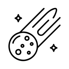 Comet meteor shower vector illustration astronomy celestial event space icon design