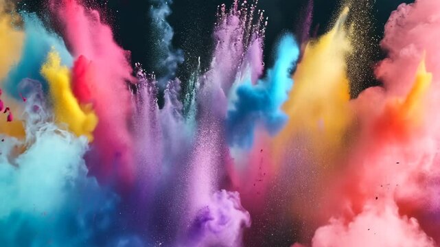 Pulverartige Farbexplosion in sanften T&ouml;nen