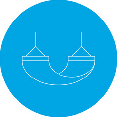 Hammock single vector illustration icon