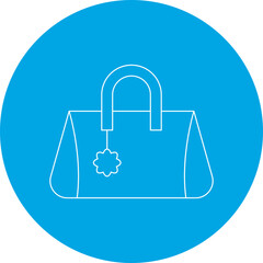Handbag single vector illustration icon