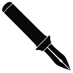 Fountain Pen  silhouette vector isolated on white background