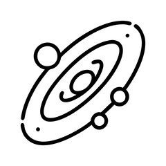 Galaxy illustration vector, astronomy space science and universe exploration icon © IsratJahan