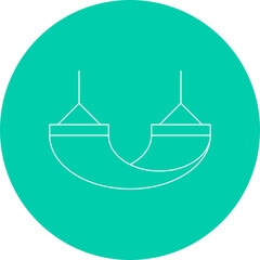 Hammock single vector illustration icon