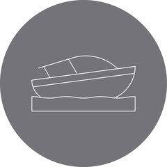 Boating single vector illustration icon