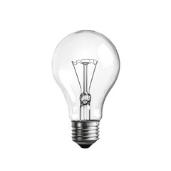 Light Bulb Symbolizing Ideas concept. A clear glass light bulb emitting a bright illuminating glow