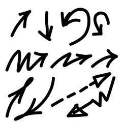 Black silhouette arrows. Flat style icons
Less