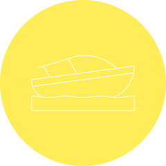 Boating single vector illustration icon