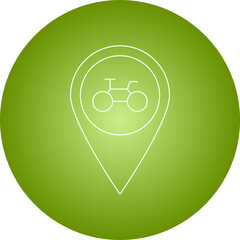 Cycling Location single vector illustration icon