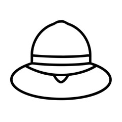 Explore the world with a classic pith helmet icon perfect for adventure and travel