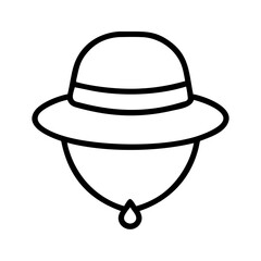 Explore safari pith helmet vector icon illustration for adventure and travel theme