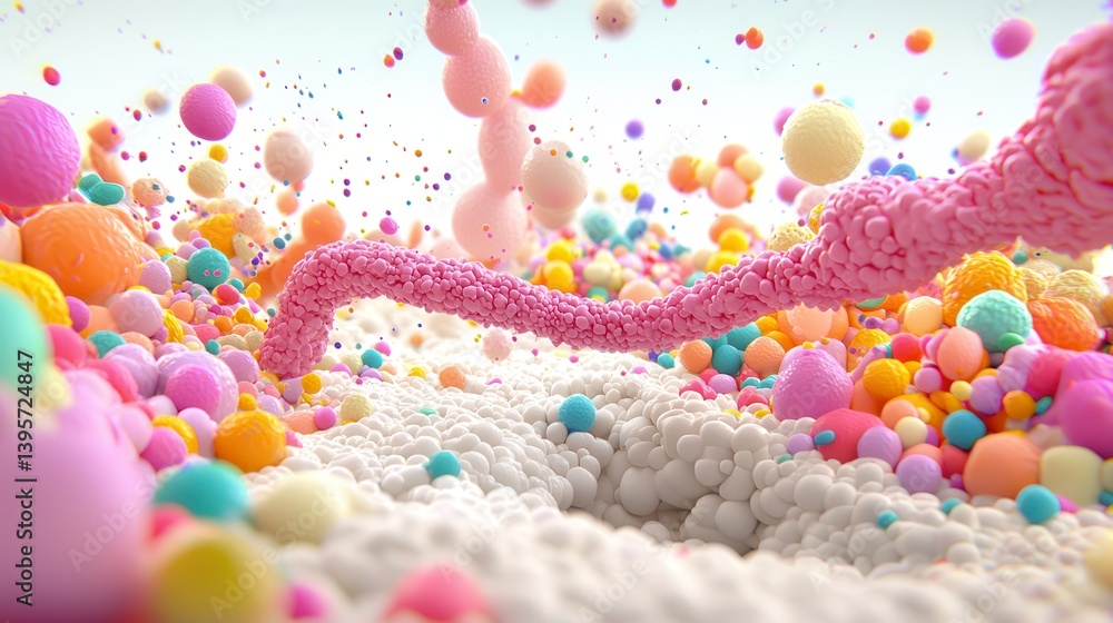 Aufkleber exploring gigapixel resolution models of microscopic structures virtual environment digital art abst