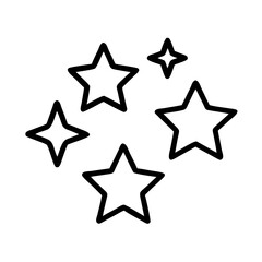 Obraz premium Stars outline vector illustration, celestial star shapes for graphic design needs