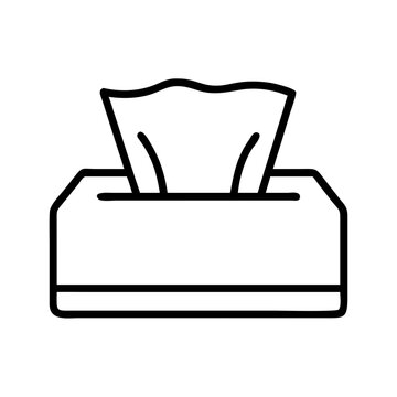 recommend clip art: Tissue box vector icon illustration, facial tissue dispenser, hygiene and health