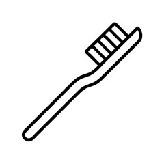 Toothbrush vector icon for dental care and oral hygiene routine daily use equipment