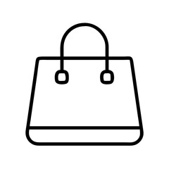 Simple shopping bag icon vector illustration for fashion and retail concepts