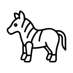 Zebra outline drawing vector illustration african wildlife animal zoo safari art