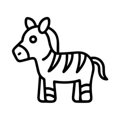 Cute cartoon zebra illustration vector drawing for kids and animal lovers art