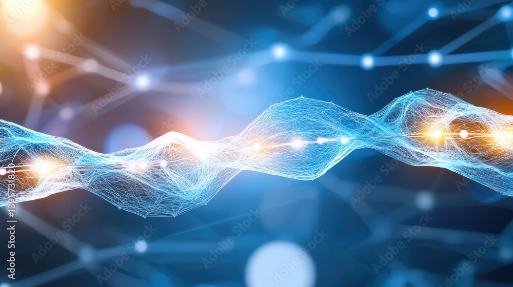 Poster cybernetic nervous system concept merging in a gigapixel standard environment digital abstract visua