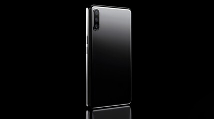 Sleek, dark smartphone rear view