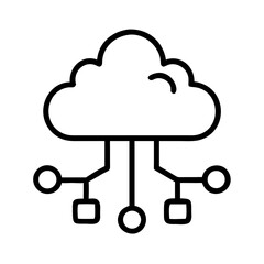 Cloud Network Data Connection Icon Design