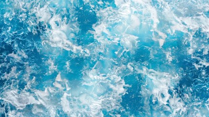 Fototapeta premium An image displaying the essence of turquoise sea waters with intricate foam details, providing a mesmerizing and artistic natural texture. through abstract art