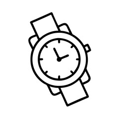 Wristwatch time watch accessory fashion clock hand hour minute style outline icon