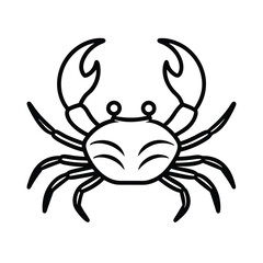 crab line art vector illustration