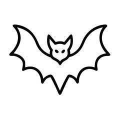 Halloween bat vector graphic outline for spooky season design and decoration use