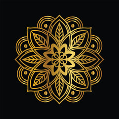  Hand drawn mandala round ornament, Pattern in the form of a mandala. Henna tattoo mandala. Mehndi style. Decorative pattern in oriental style. Coloring book page