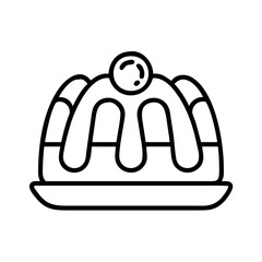 Isolated pudding dessert vector illustration of sweet food jelly icon design idea