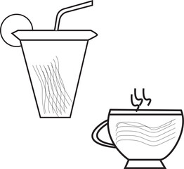 cup of coffee plus cold drink