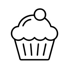 Delicious cupcake vector illustration for bakery shop logo and dessert menu design