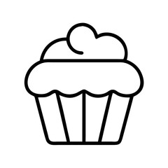 Vector cupcake illustration dessert bakery sweet treat pastry icon design element