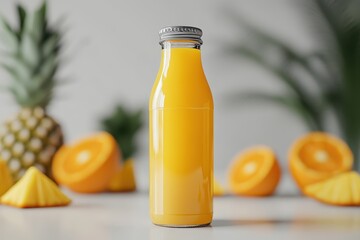 Orange Juice Bottle Fresh Citrus Fruit Refreshing Drink,